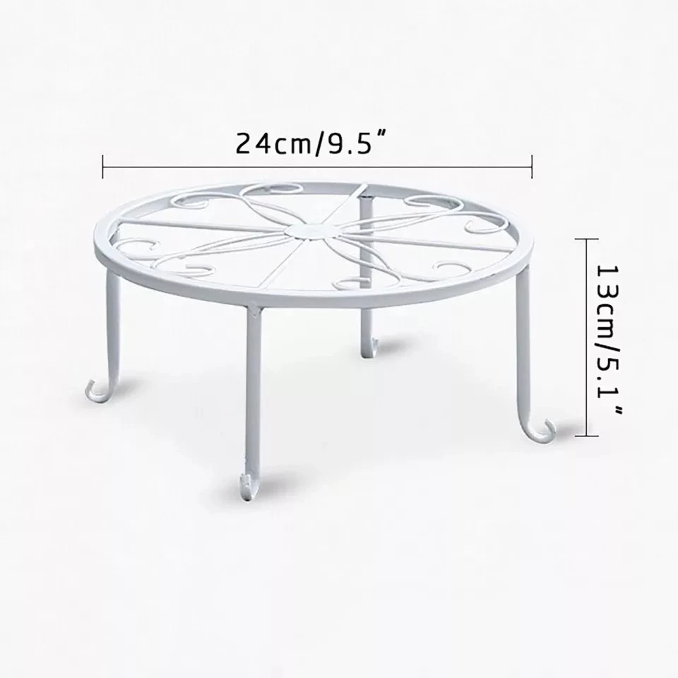 Plant Stand Floor Flower Pot Rack Round Round Iron Home Garden Indoor Balcony Decor