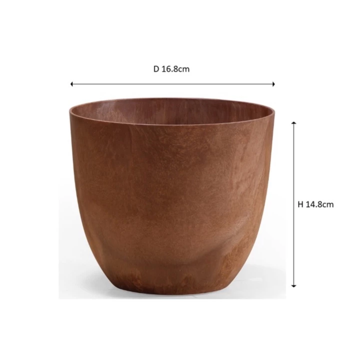 Artstone Bola Pot D17 H15 / Flower Pot / Pasu Bunga Hiasan Modern / Marble / Decorative / Lightweight