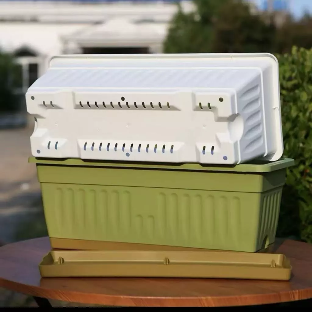 Plastic Planter Box Vegetable Herbs Flowers Thicken Outdoor Indoor Planting Basin Balcony Garden Decor