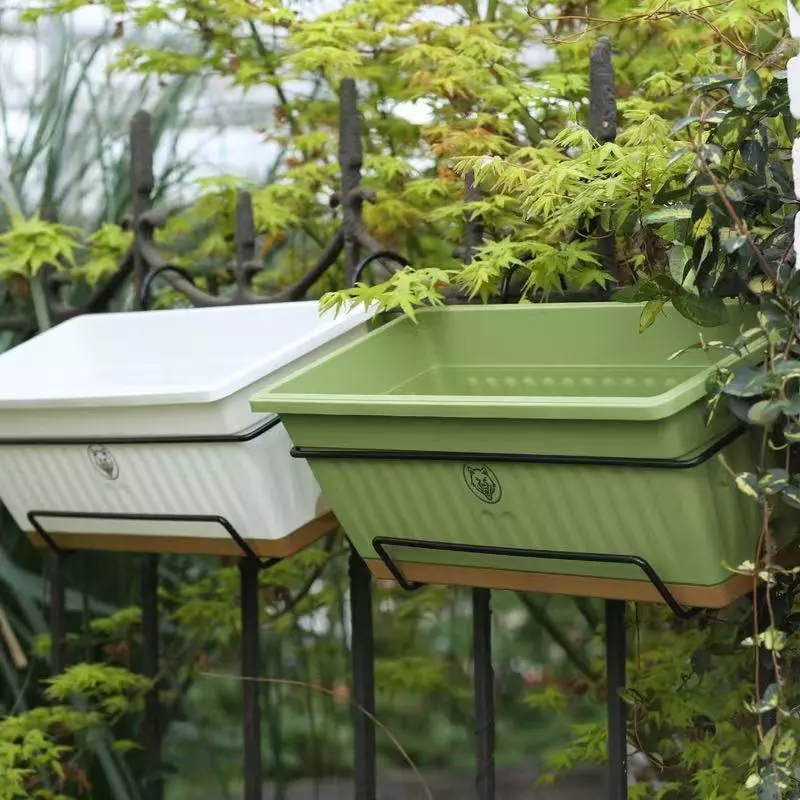 Plastic Planter Box Vegetable Herbs Flowers Thicken Outdoor Indoor Planting Basin Balcony Garden Decor