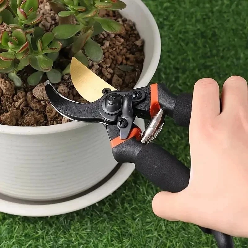 Gardening Pruning Shears with SK5 Steel Blade and Ergonomic Handles for Tree and Plant Trimming