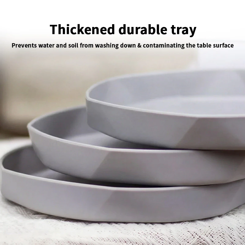 Plastic Flower Pot with saucer thickened & durable