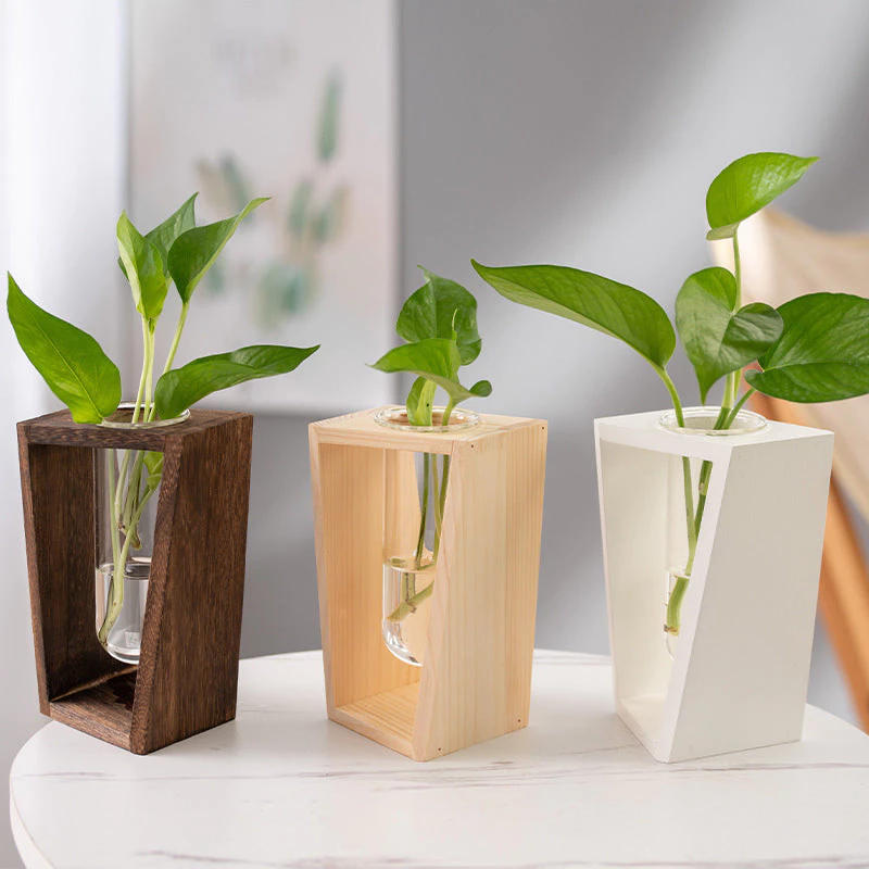 Straw Glass Flower Vase Japanese Flower Pot in the Nordic Contracted Creative Flower Basket